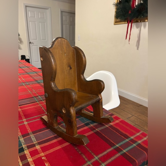 Accessories - Vintage Wooden Doll Rocking Chair